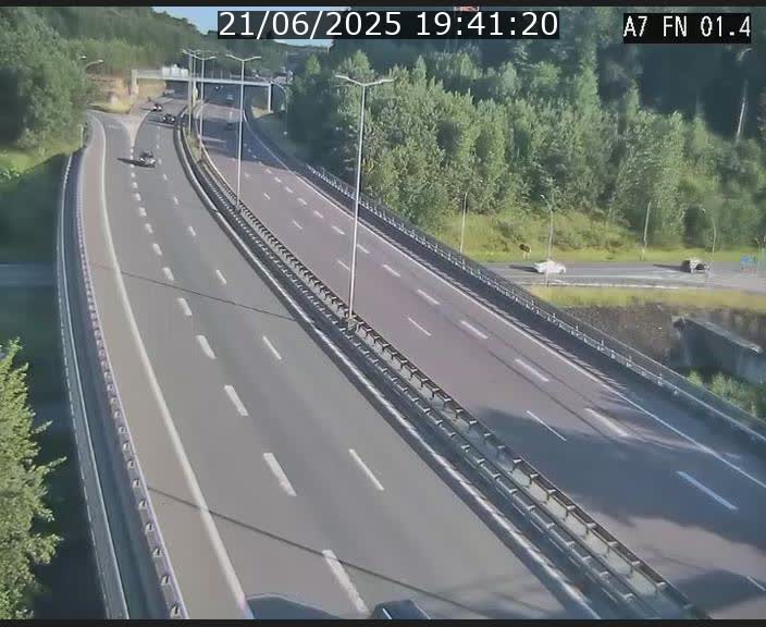 Caméra autoroute Luxembourg A7 - Tunnel Stafelter - direction Echangeur Grünewald