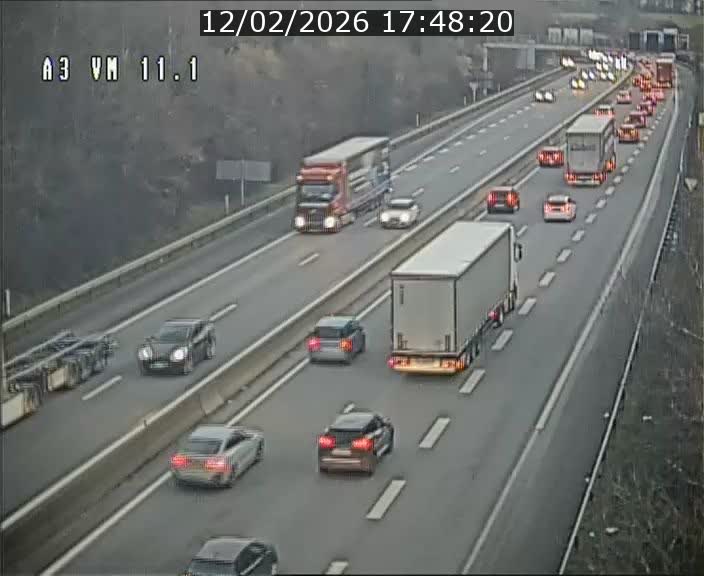 Webcam à la frontière franco-luxembourgeoise, avant la Croix de Bettembourg - BK 11.1 - direction Luxembourg-ville