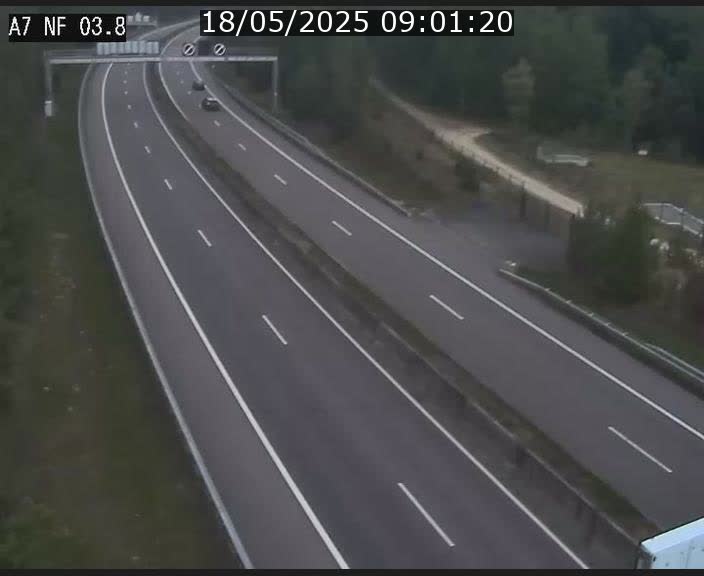 Webcam autoroute A7 au Luxembourg à la sortie du Tunnel Stafelter vers le Nord