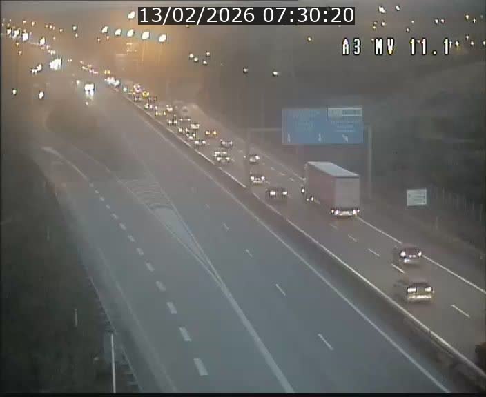 Traffic live webcam Luxembourg Croix de Bettembourg A3 - BK 11.1 - direction Luxembourg-ville