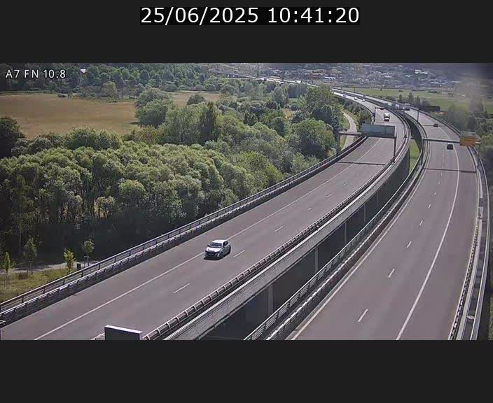 Caméra trafic Luxembourg - A7, Tunnel Gousselerbierg, sortie sud, direction rond-point Lorentzweiler (BK 10.8)