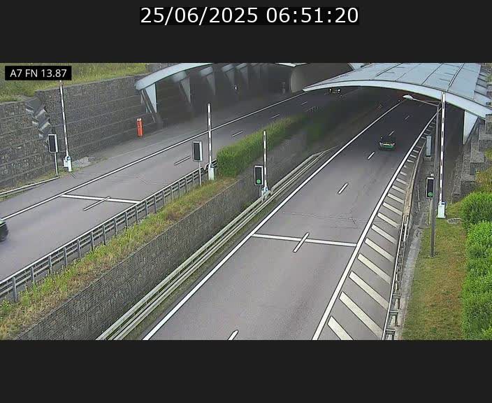 Caméra trafic Luxembourg - A7, Tunnel Gousselerbierg, entrée nord, direction Lorentzweiler