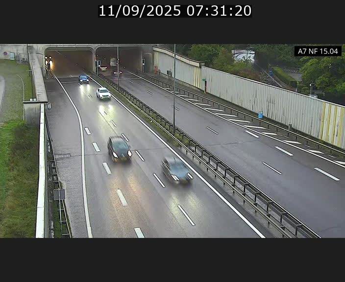 Caméra trafic Luxembourg - A7, Tunnel Mersch, entrée sud, direction Ettelbruck