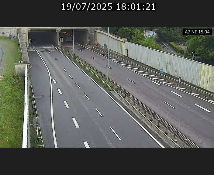 Caméra trafic Luxembourg - A7, Tunnel Mersch, entrée sud, direction Ettelbruck