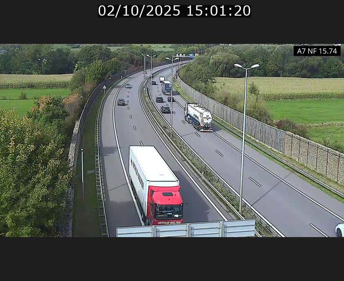 Caméra trafic Luxembourg - A7, Tunnel Mersch, entrée nord, direction Lorentzweiler
