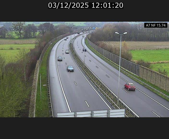 Caméra trafic Luxembourg - A7, Tunnel Mersch, entrée nord, direction Lorentzweiler