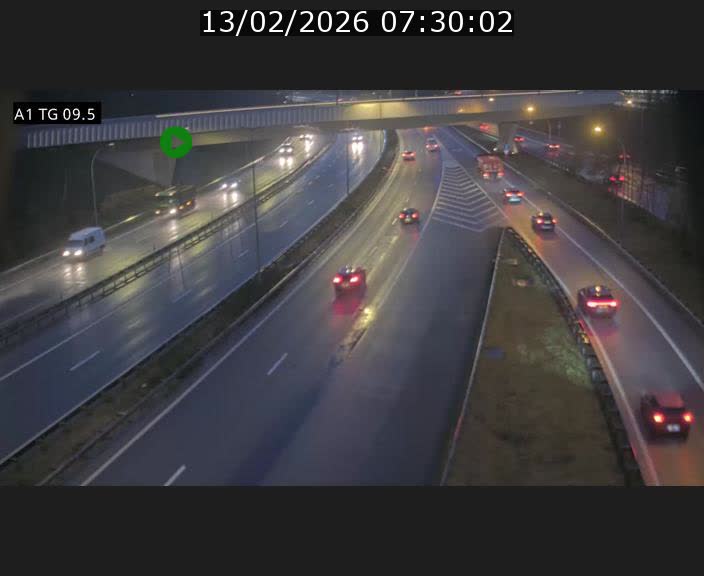 Traffic live webcam Luxembourg Jonction Grünewald - A1 direction Luxembourg-ville - BK 9.5