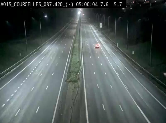 Webcam autoroute Belgique - Viesville - E42 direction Mons - BK 84.35