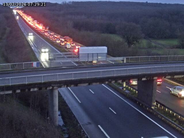 Caméra autoroute France - A31, Zoufftgen direction Luxembourg-ville, à la frontière entre la France et le Luxembourg