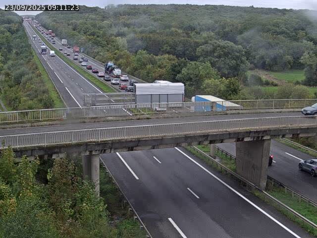 Caméra autoroute France - A31, Zoufftgen direction Luxembourg-ville, à la frontière entre la France et le Luxembourg