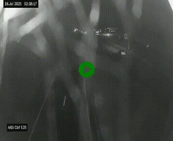 Webcam autoroute A63 en périphérie de Bordeaux au sud-est de la ville, en provenance du bassin d'Arcachon. Vue orientée vers Bordeaux