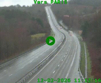 Caméra routière sur l'autoroute A20 à Bessines-sur-Gartempe. Vue orientée vers Paris