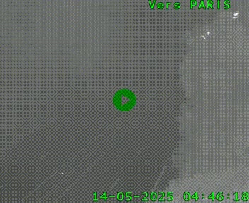 Caméra routière sur l'autoroute A20 au nord de Limoges, à la jonction avec la N520. Vue orientée vers Paris