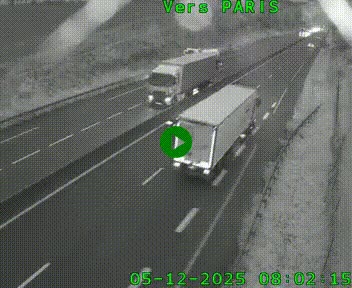 Caméra routière sur l'autoroute A20 à Saint-Hilaire-Bonneval, au sud de Limoges. Vue orientée vers Paris