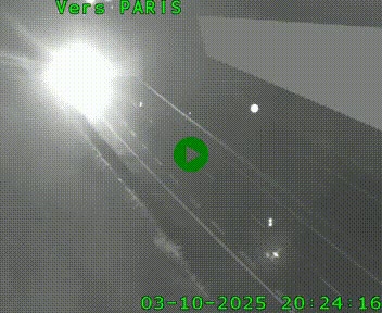 Caméra routière sur l'autoroute A20 à Saint-Pardoux-l'Ortigier, à la jonction avec l'A89. Vue orientée vers Paris