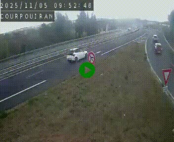 Caméra routière France - N109, Courpouiran - La plaine, en direction de Clermont l'Hérault, à la sortie de Montpellier