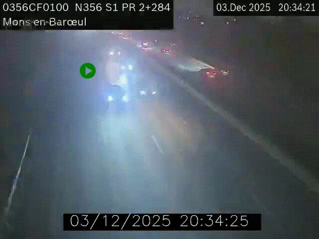 Webcam à l'entrée de Lille en direction du périphérique, à proximité de Mons-en-Baroeul sur la N356