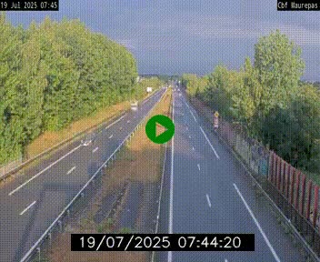 Webcam sur le périphérique de Rennes (N136) à hauteur de Maurepas, au nord de la ville