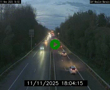 Webcam sur le périphérique de Nantes (N844) entre la Porte de Saint-Luce et la Porte d'Anjou, à l'est de la ville