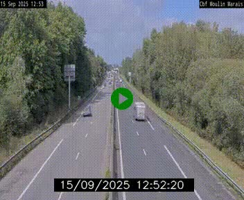 Webcam sur le périphérique de Nantes (N844) entre la Porte de Saint-Luce et la Porte d'Anjou, à l'est de la ville