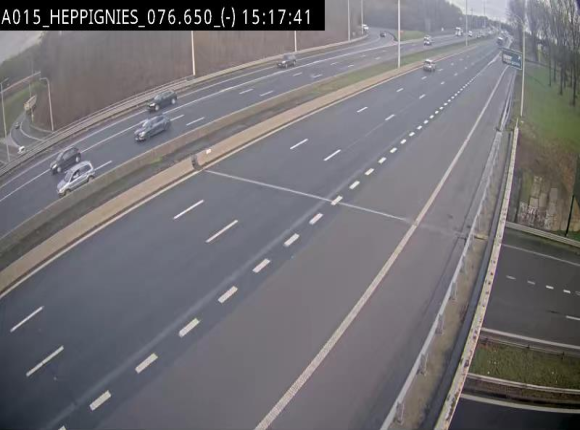 Webcam autoroute Belgique - Heppignies - E42 direction Namur - BK 76.4