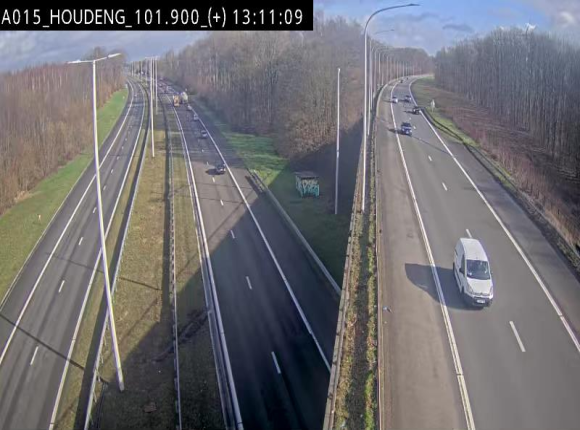 Webcam autoroute Belgique - Houdeng-Goegnies - Jonction E19/E42 direction Tournai/Mons - BK 101.85