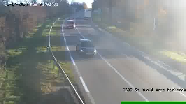 Webcam sur la D603 située à proximité de Saint-Avold. Vue orientée vers Macheren.