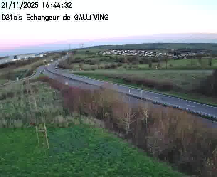 Dispositif d’observation sur D31bis (France) à Gaubiving, en direction de Sarreguemines, offrant une visualisation fiable des conditions de circulation.
