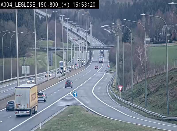 Caméra autoroute Belgique - Côte de Léglise, E411(A4) direction Luxembourg
