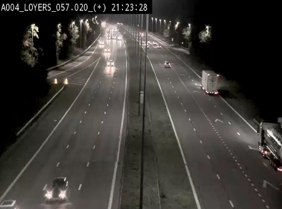 Webcam dans la montée de Loyers sur l'E411, après le viaduc de Beez en venant de Namur et en direction du Luxembourg