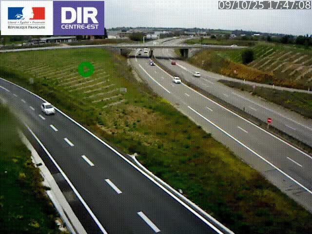 Webcam sur le contournement de Valence, sur la Nationale 7, caméra orientée vers Lyon