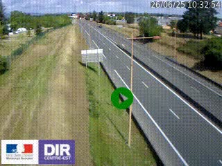 Webcam à Mably, à proximité de Roanne en direction de Moulins sur la N7