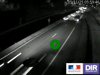 Caméra autoroutière sur l'A47 à hauteur de Givors, a proximité de Lyon. La webcam est orientée vers Lyon