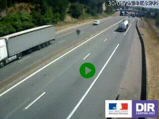 Caméra autoroutière sur l'A47 à hauteur de Givors, a proximité de Lyon. La webcam est orientée vers Lyon