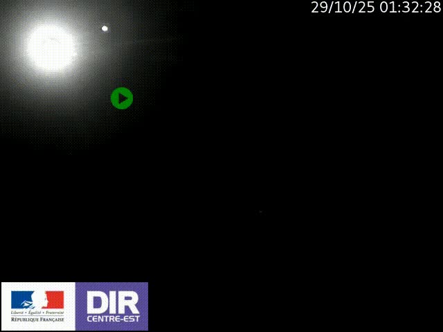 Caméra trafic à la jonction entre l'A46 (Rocade-est de Lyon) et l'A42 à hauteur de Vault-en-Velin en direction de Marseille