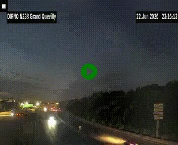 Webcam routière sur N338 à hauteur de Grand-Quevilly en périphérie de Rouen. Vue orientée vers Rouen