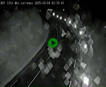 Webcam en haut de la Côte des Carreaux sur la N31 à Avesnes-en-Bray. Vue orientée vers Rouen