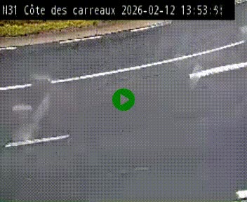 Webcam en haut de la Côte des Carreaux sur la N31 à Avesnes-en-Bray. Vue orientée vers Rouen