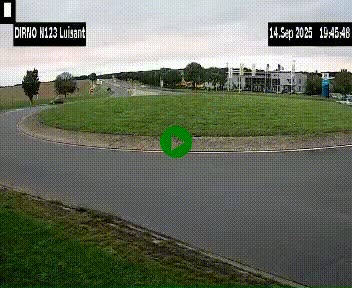 Webcam en périphérie de Chartres sur la N123, à hauteur de Luisant. Vue orientée vers Chartres