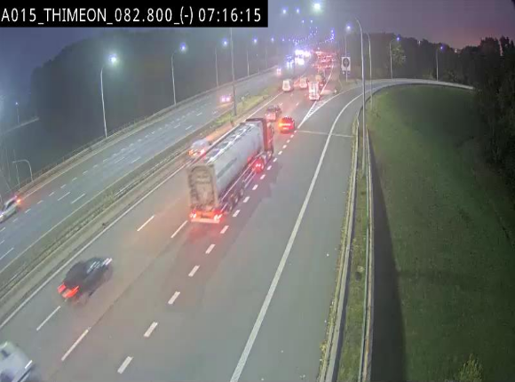 Caméra trafic Belgique - Thiméon - E42, jonction avec A54 (E420) direction La Louvière/Charleroi - BK 82.82