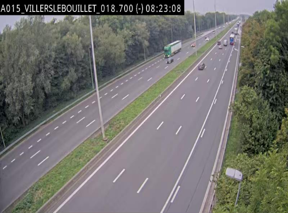 Webcam autoroute Belgique - Villers-le-Bouillet - E42 direction Liège - BK 18.7