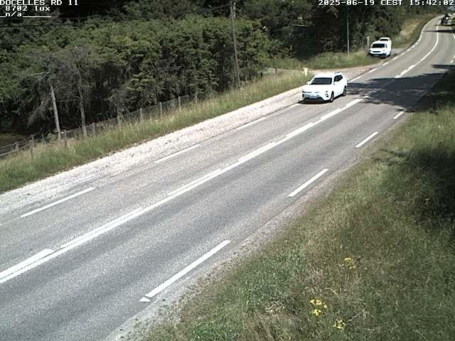 Webcam à 424 mètres d'altitude dans la Tranchée de Docelles dans les Vosges, à proximité d'Epinal sur la route de Gerardmer (D11)