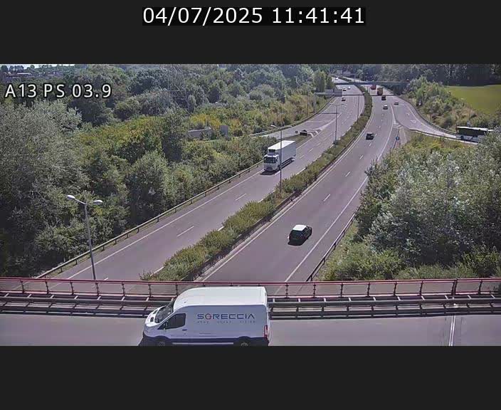 Traffic live webcam Luxembourg Ehlerange - A13 direction Esch-sur-Alzette - BK 6.8