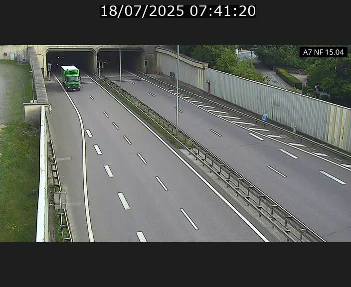 Caméra trafic Luxembourg - A7, Tunnel Mersch, entrée sud, direction Ettelbruck