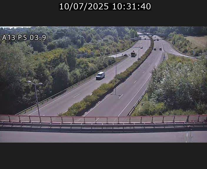 Traffic live webcam Luxembourg Ehlerange - A13 direction Esch-sur-Alzette - BK 6.8