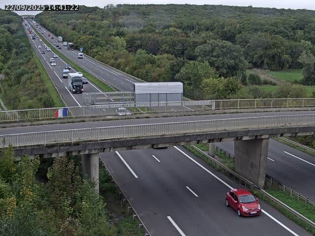 Caméra autoroute France - A31, Zoufftgen direction Luxembourg-ville, à la frontière entre la France et le Luxembourg