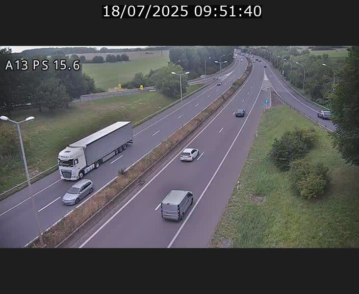 Traffic live webcam Luxembourg Kayl - A13 direction Dudelange - BK 15.6