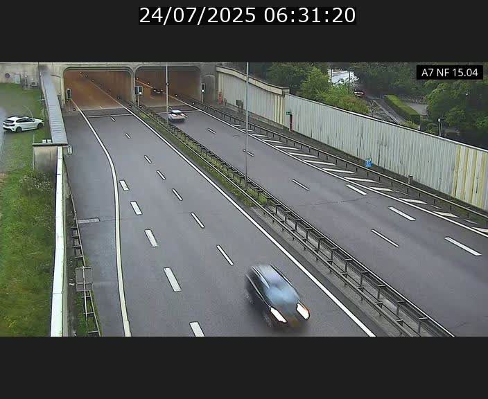 Caméra trafic Luxembourg - A7, Tunnel Mersch, entrée sud, direction Ettelbruck
