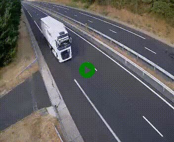 Caméra autoroute A75 à hauteur du col des Issartets en direction de Montpellier