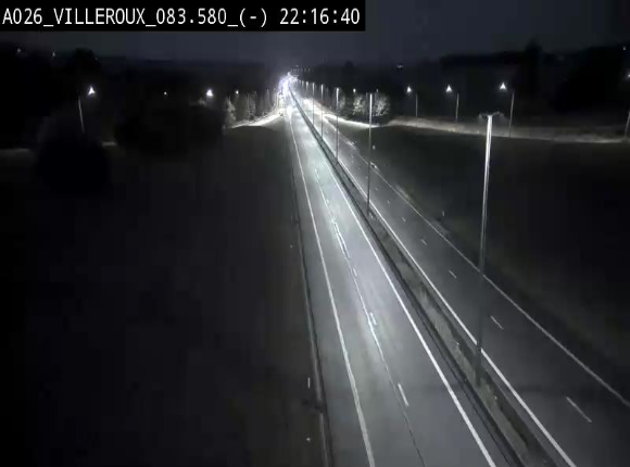 Webcam autoroute A26/E25 à hauteur de Vaux-sur-Sûre, à la jonction avec la N85 en direction de Liège - BK 83.6